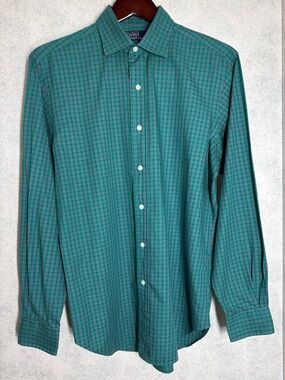 Polo Ralph Lauren Long Sleeve Button Front Shirt Sz M Philip Sport 100% Cotton